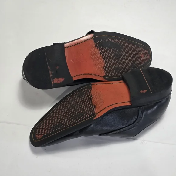 La Milano Men's Black Leather Monk Strap Shoes